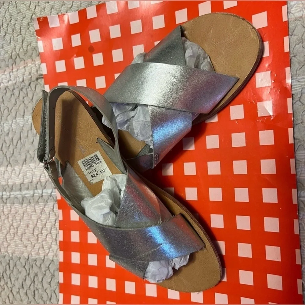 American Eagle Outfitters Metallic Sandals Size 2